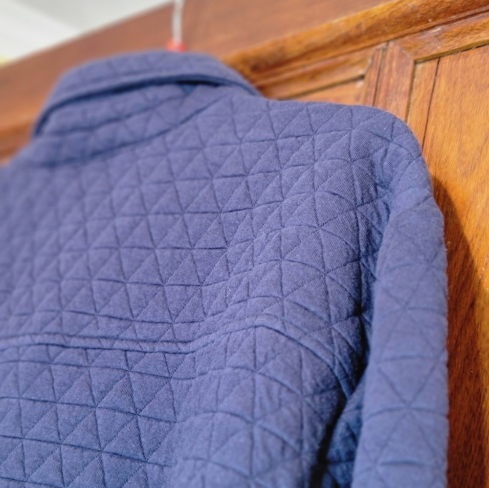 NWT-Robert Graham Tulano Quilted Shirt Jacket Navy Size 1X-Retail $355.00 - Picture 5 of 16
